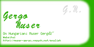 gergo muser business card